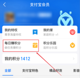 支付宝怎么查询积分记录