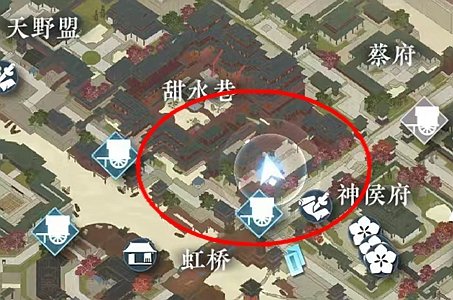 《逆水寒手游》勾栏瓦肆具体位置介绍