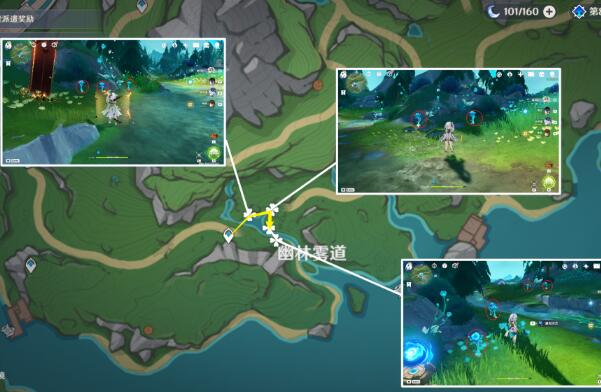 原神湖光铃兰位置大全 湖光铃兰采集路线图[多图]图片2
