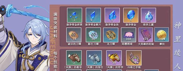 《原神》瑶瑶升级突破材料一览（最全攻略，让你无忧升级瑶瑶！）