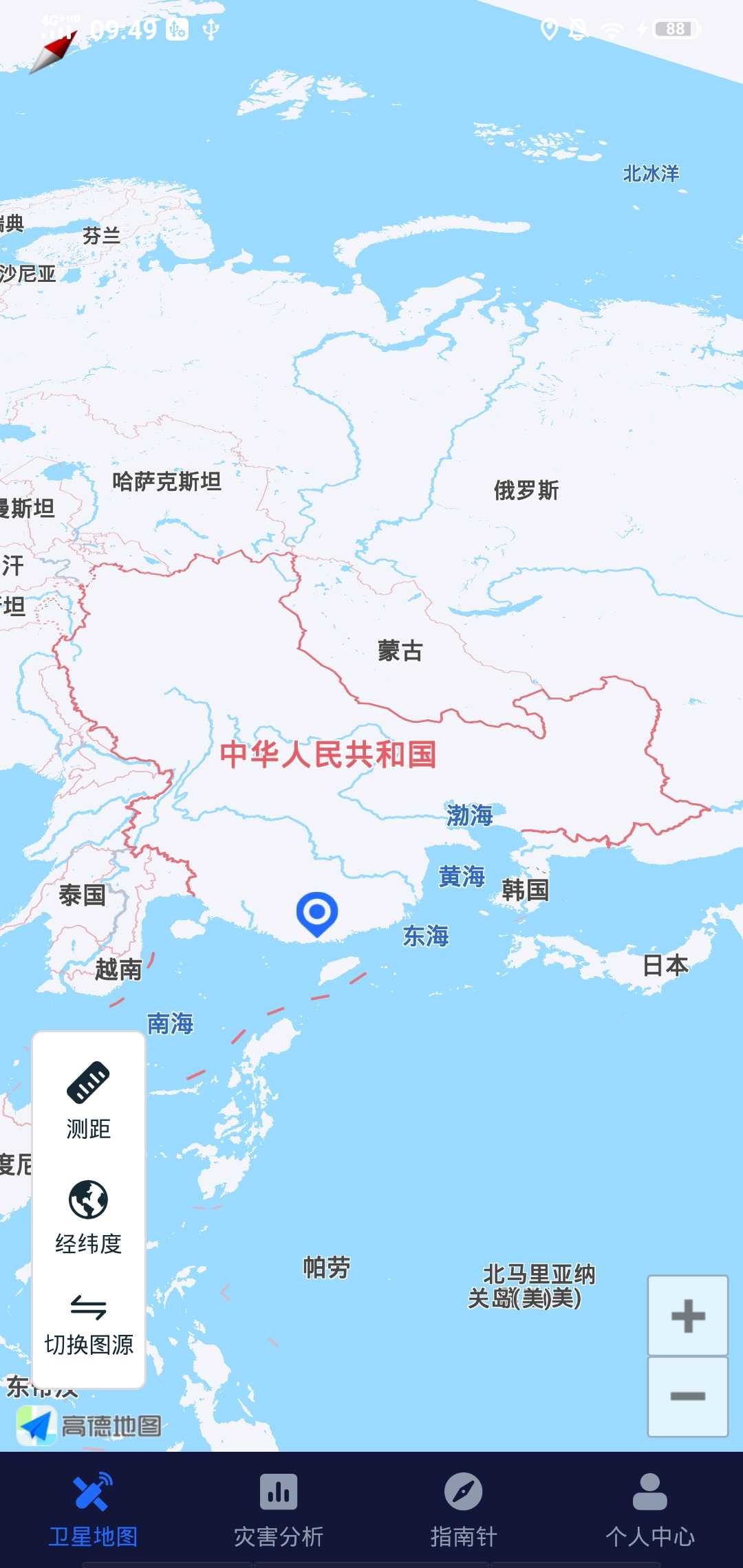 经纬度卫星地图