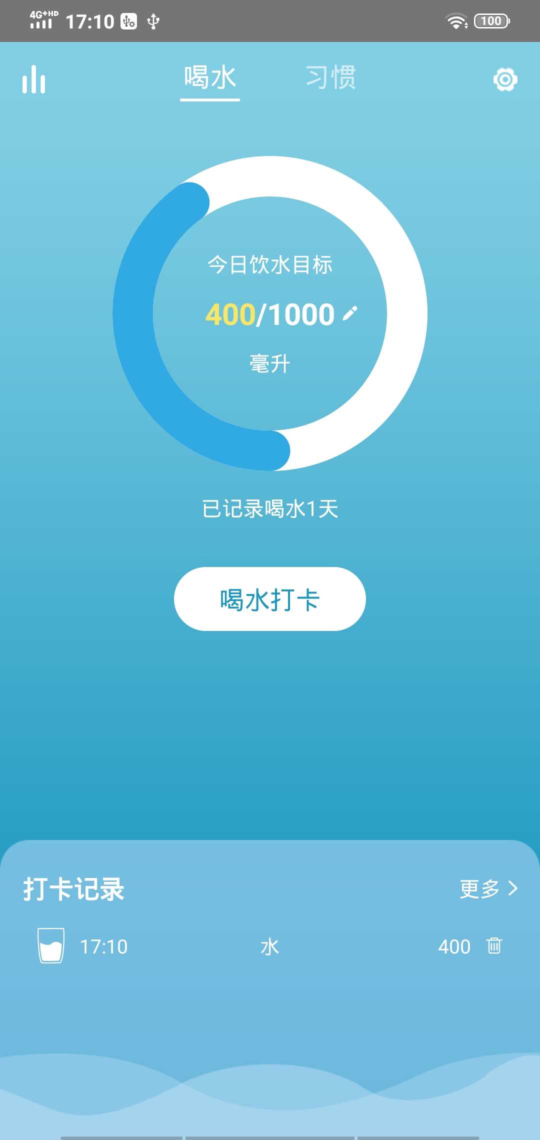 科学饮水打卡