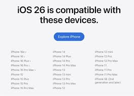 ios26支持哪些机型